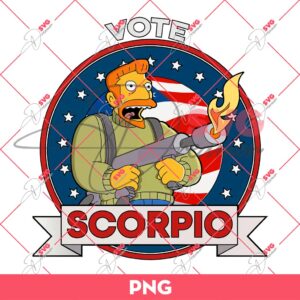 Vote Scorpio PNG, Simpsons PNG