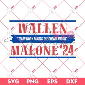 Wallen Malone 24 SVG, Teamwork Makes The Dream Work SVG