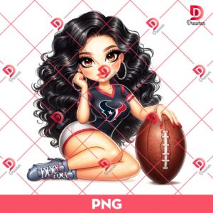 Bundle Cartoon Girl Houston Astros Texans PNG, Cute Chicana Girl Sport PNG 50 Cute Cartoon Girl NFL Texans PNG, Houston Texans Girl Football PNG