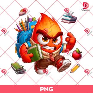 Anger Back To School PNG, Inside Out Back To School PNG
