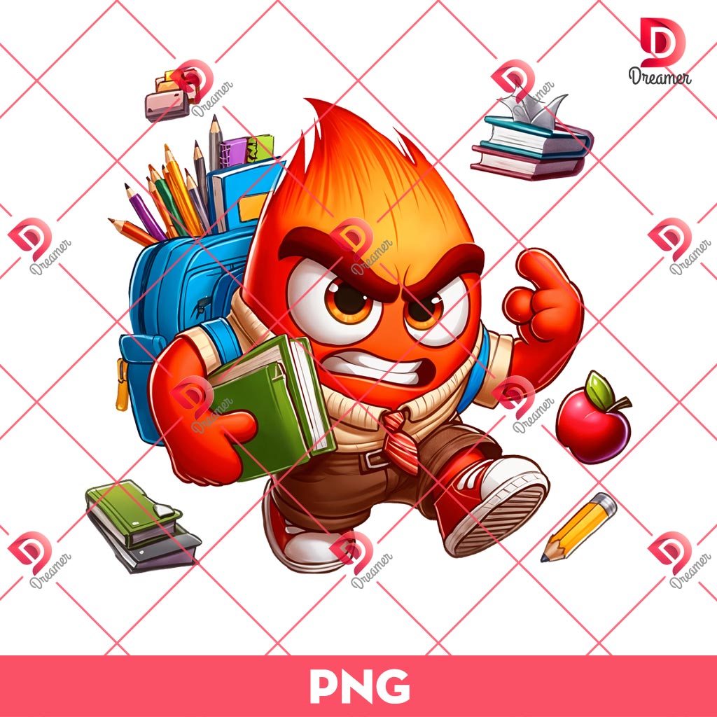 Anger Back To School PNG, Inside Out Back To School PNG 1 Anger Back To School PNG, Inside Out Back To School PNG