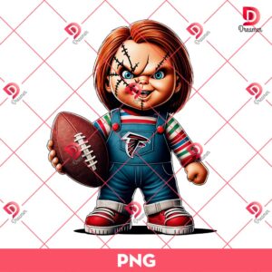 Atlanta Falcons NFL Chucky Player PNG, Horror Character Football PNG