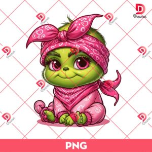 Baby Grinch PNG, Cute Grinch Pink Outfits PNG 6 Baby Grinch PNG, Cute Grinch Pink Outfits PNG