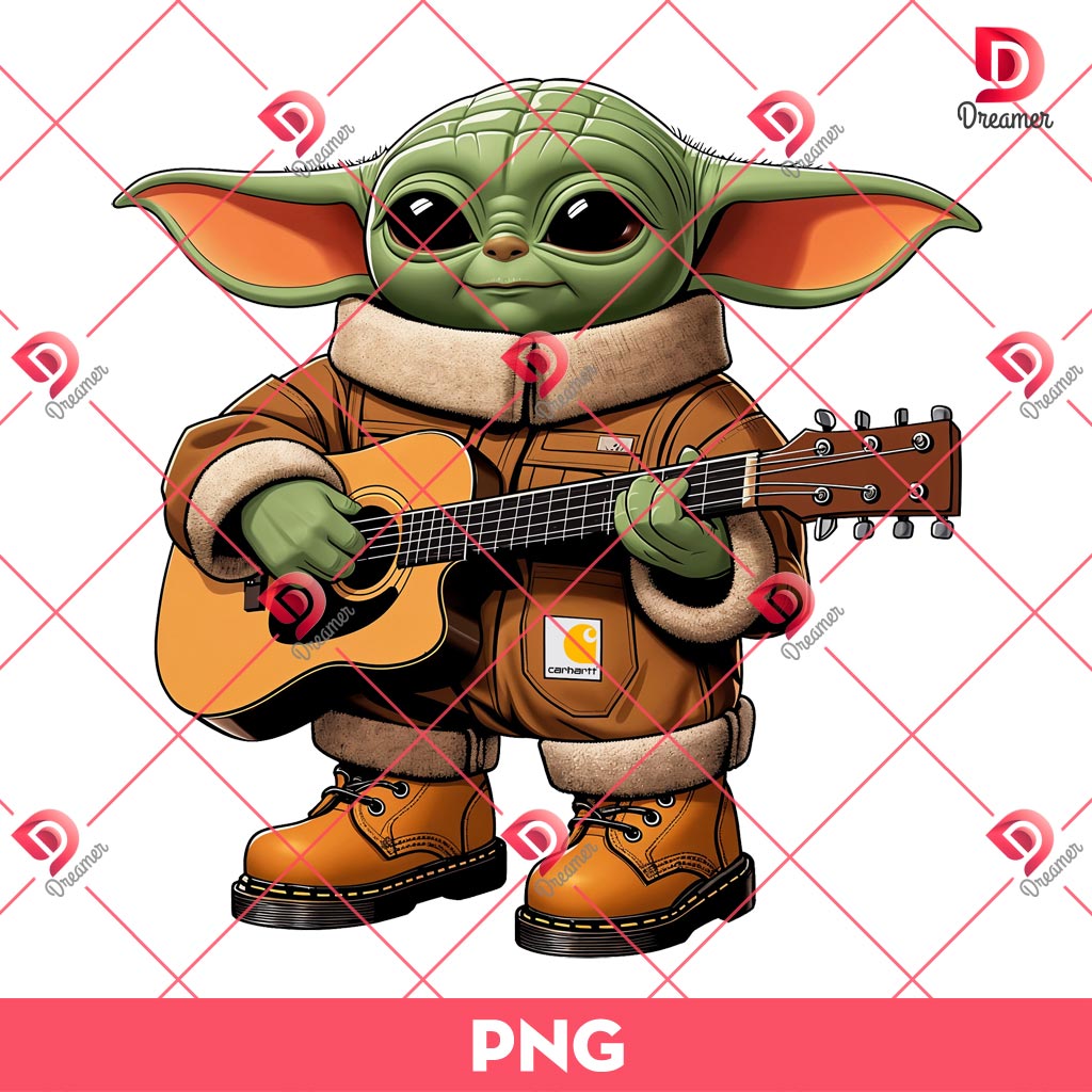 Baby Yoda Wearing Carhartt Outfits PNG, Baby Yoda Playing Guitar PNG 1 Baby Yoda Wearing Carhartt Outfits PNG, Baby Yoda Playing Guitar PNG