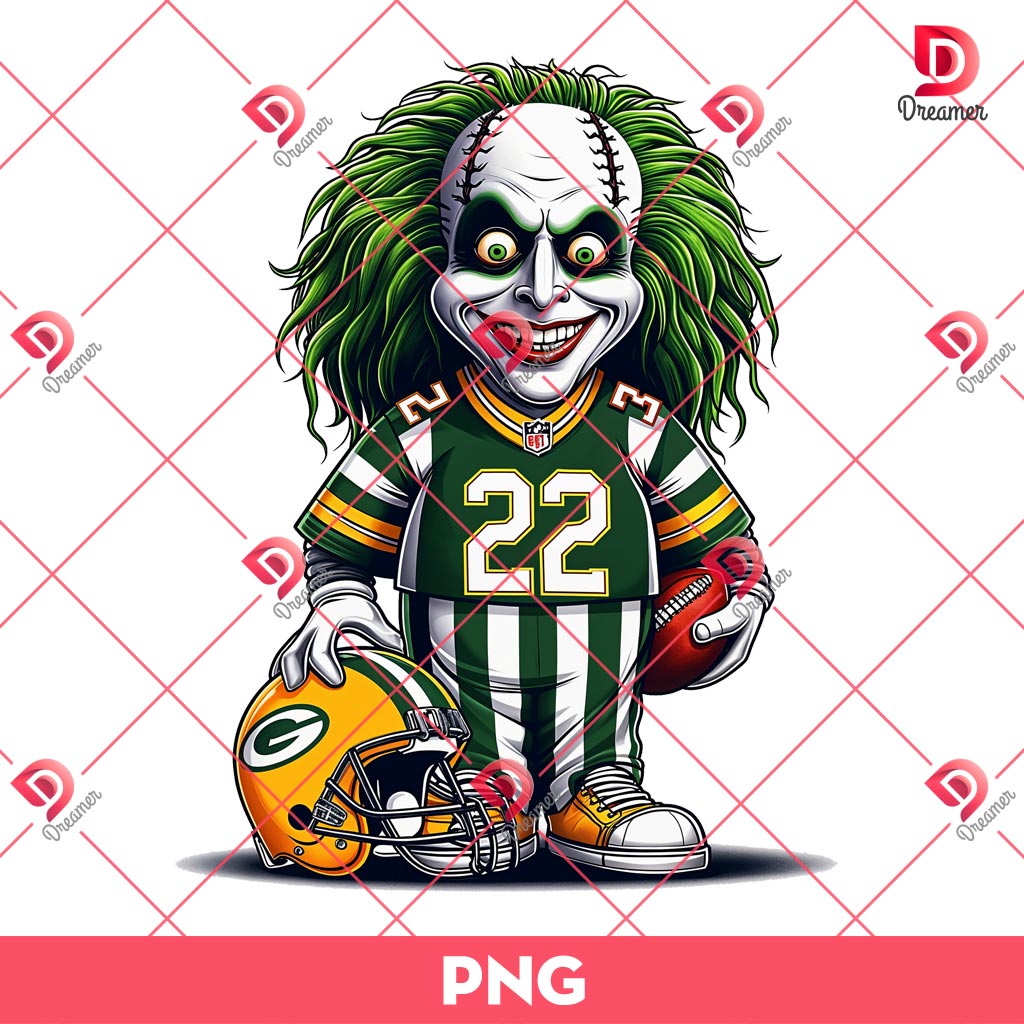 Bundle Green Bay Packers PNG Design, NFL Packers Football PNG Bundle, Bundle NFL Cartoon Football 35 Beetlejuice Green Bay Packers NFL PNG, Beetlejuice Football PNG