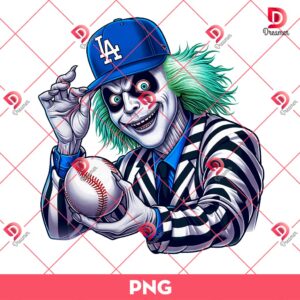 Beetlejuice LA Dodgers PNG, Beetlejuice Horror Baseball PNG