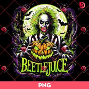 Beetlejuice Pumpkin Halloween PNG, Horror Character Halloween PNG