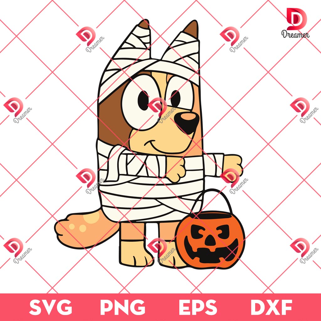 Bingo Mummy Halloween SVG PNG, Bluey Halloween SVG PNG 1 Bingo Mummy Halloween SVG PNG, Bluey Halloween SVG PNG