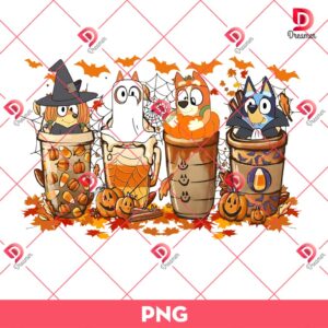 Bluey Friends Halloween PNG, Tis The Season Bluey PNG, Fall Halloween PNG