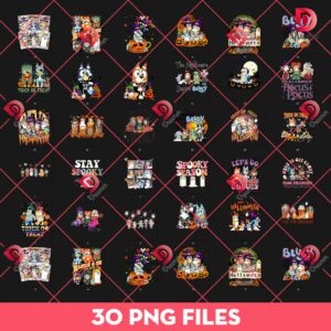 Bluey Halloween Bundle PNG, Bluey Bingo Trick Or Treat PNG Bundle