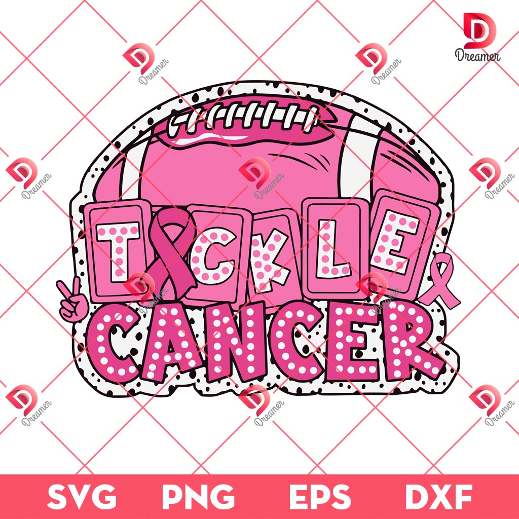 Breast Cancer Football SVG PNG, Tackle Breast Cancer PNG SVG, Cancer Awareness PNG SVG 1 Breast Cancer Football SVG PNG, Tackle Breast Cancer PNG SVG, Cancer Awareness PNG SVG