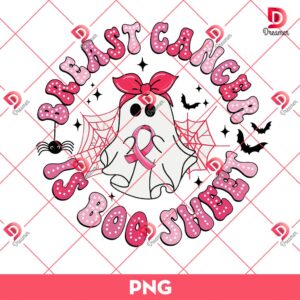 Breast Cancer Is Boo Sheet PNG, Breast Cancer Awareness PNG, Retro Breast Cancer PNG