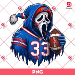 Buffalo Bills Ghostface PNG, Horror Characters NFL Football PNG