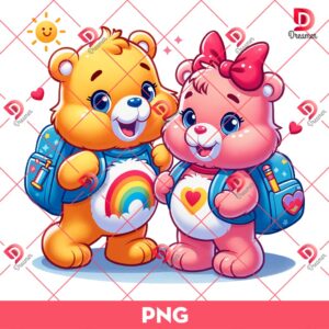 Care Bears Back To School PNG, First Day Of School PNG