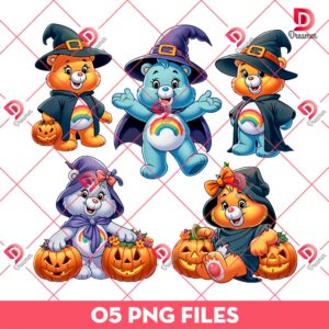 Care Bears Halloween PNG, Happy Halloween PNG, Care Bears Witches PNG