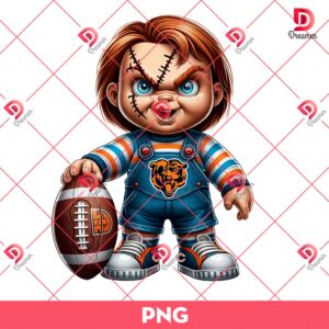 Chicago Bears NFL Chucky Player PNG, Horror Character Football PNG