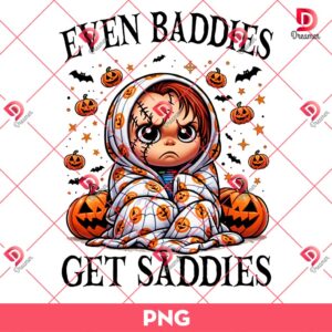 Even Baddies Get Saddies Bundle PNG, Horror Killers Halloween Bundle PNG 8 Chucky