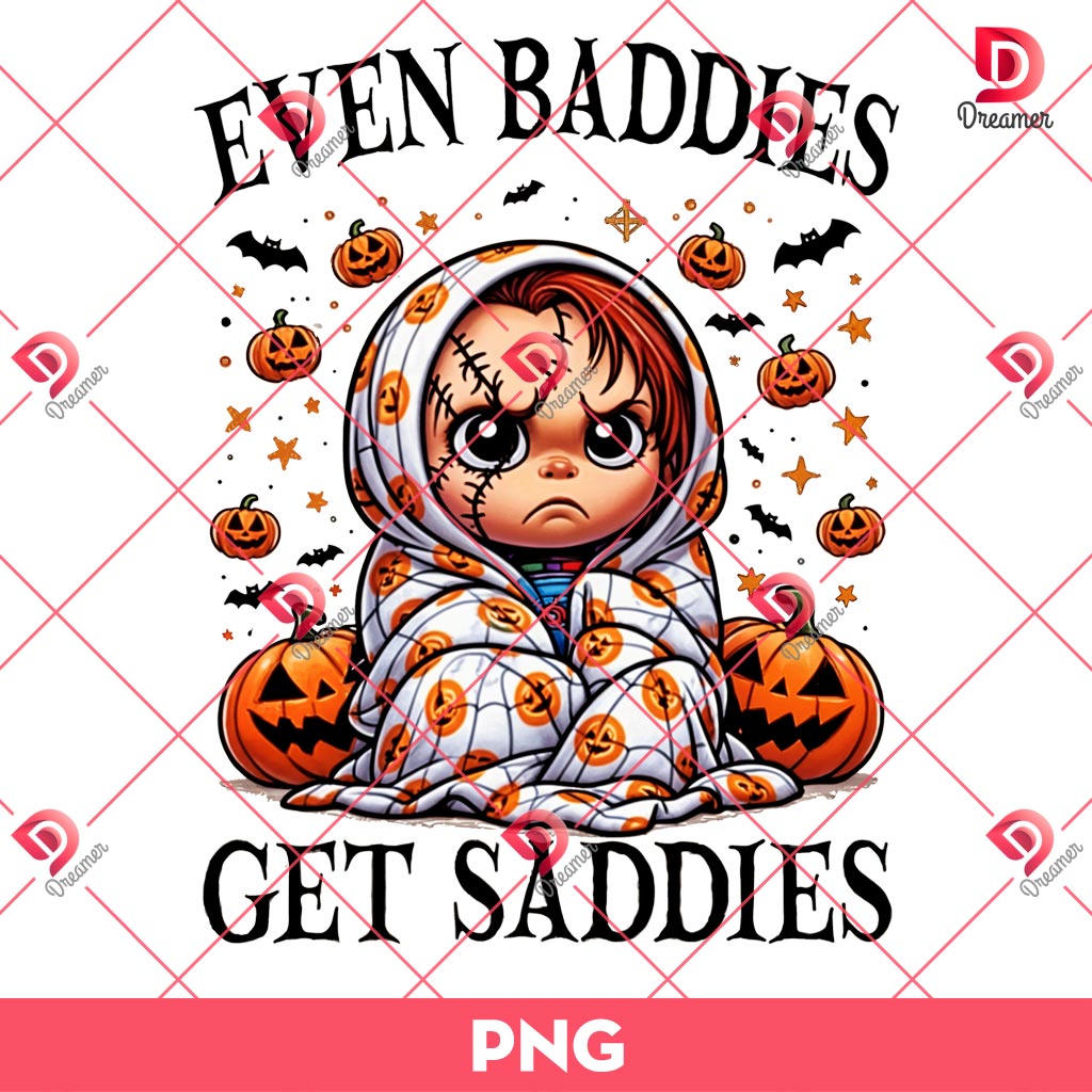 Even Baddies Get Saddies Bundle PNG, Horror Killers Halloween Bundle PNG 2 Chucky