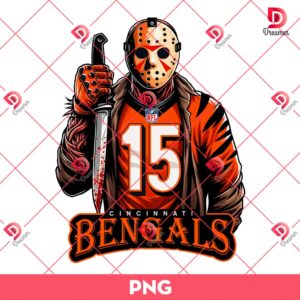 Cincinnati Bengals Jason Voorhees PNG, Horror Killer Football PNG