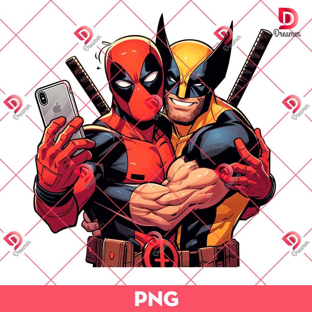 Deadpool And Wolverine Selfie PNG, Deadpool Wolverine Bestfriends PNG 1 Deadpool And Wolverine Selfie PNG, Deadpool Wolverine Bestfriends PNG