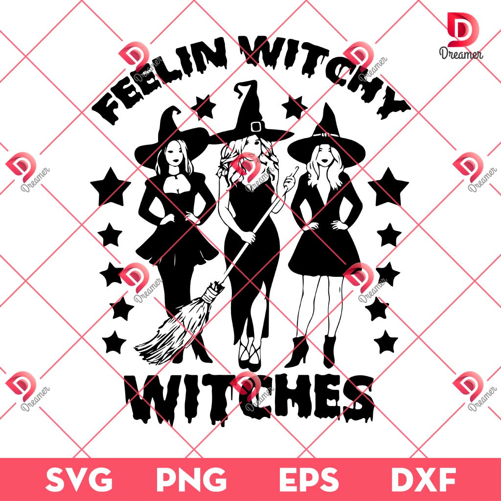 Feeling Witchy Witches SVG PNG, Funny Witches Halloween SVG PNG 1 Feeling Witchy Witches SVG PNG, Funny Witches Halloween SVG PNG