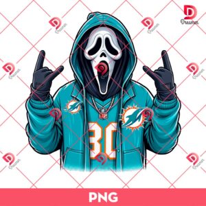 Bundle Miami Dolphins PNG Design, NFL DolphinsFootball PNG Bundle, Bundle NFL Team 33 Ghostface Scream Miami Dolphins PNG, Horror Characters NFL Football PNG