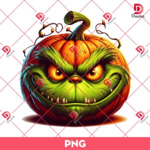 Grinch Pumpkin Halloween PNG, Grinch Trick Or Treat PNG