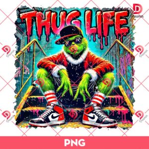 Grinch Thug Life PNG, Grinchmas PNG, Merry Christmas PNG