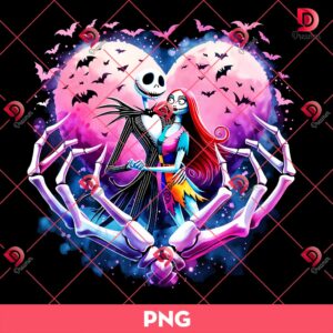 Halloween Nightmare Characters PNG, Jack Skellington And Sally Nightmare Halloween PNG