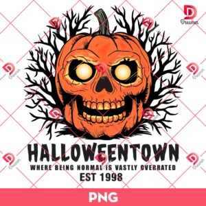 Halloweentown Where Being Normal Is Vastly Overrated PNG, Skull Pumpkin Halloween PNG