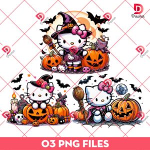 Hello Kitty Halloween PNG, Hello Kitty Witches PNG
