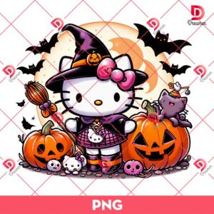 Hello Kitty Halloween PNG, Hello Kitty Witches PNG