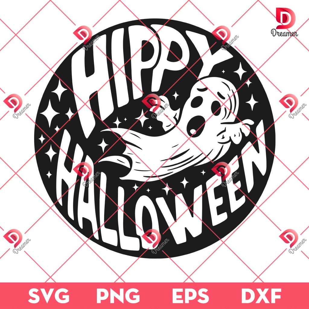 Hippy Halloween Ghost SVG PNG, Funny Ghost Halloween PNG SVG 1 Hippy Halloween Ghost SVG PNG, Funny Ghost Halloween PNG SVG
