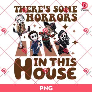 Horror Characters There's Some Horrors In This House PNG, Horror Movie Killers PNG, Halloween PNG