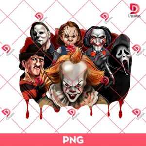 Horror Friends Killers Movie Halloween PNG, Horror Characters PNG
