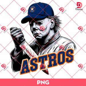 Houston Astros Michael Myers PNG, Horror Characters MLB Baseball PNG