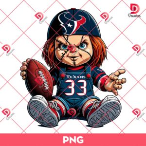 Houston Texans NFL Chucky Player PNG, Horror Character Football PNG