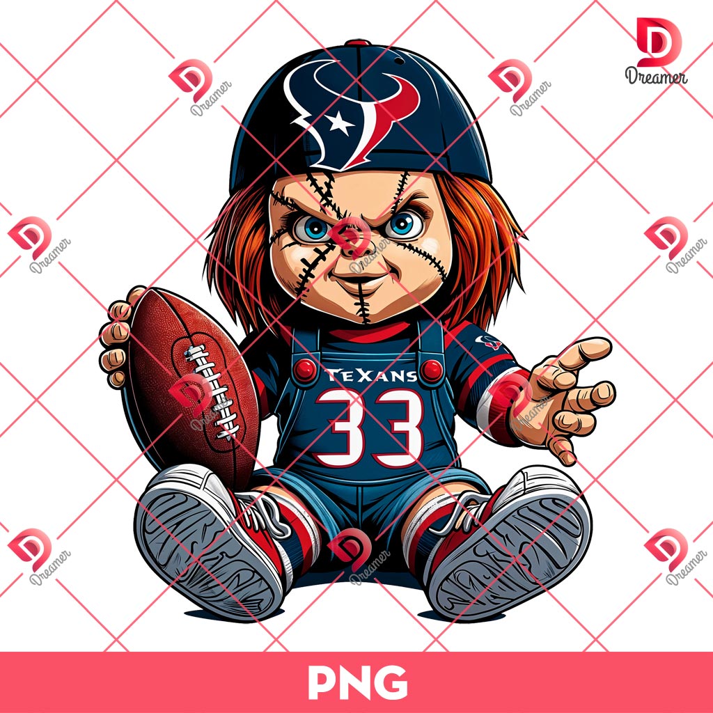Houston Texans NFL Chucky Player PNG, Horror Character Football PNG 1 Houston Texans NFL Chucky Player PNG, Horror Character Football PNG