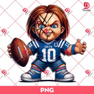Indianapolis Colts NFL Chucky Player PNG, Horror Character Football PNG