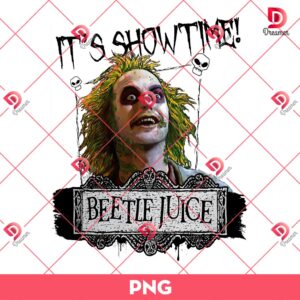 It's Show Time Beetlejuice PNG, Horror Characters PNG, Halloween PNG