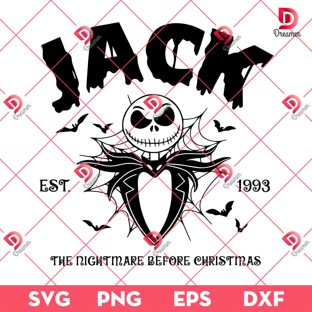 Jack Skellington Nightmare Before Christmas SVG PNG, Halloween Characters Movie PNG SVG 1 Jack Skellington Nightmare Before Christmas SVG PNG, Halloween Characters Movie PNG SVG