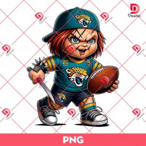 Jacksonville Jaguars NFL Chucky Player PNG, Horror Character Football PNG