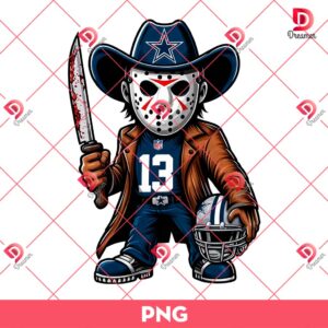 Jason Voorhees Dallas Cowboys PNG, Horror Killer Football PNG