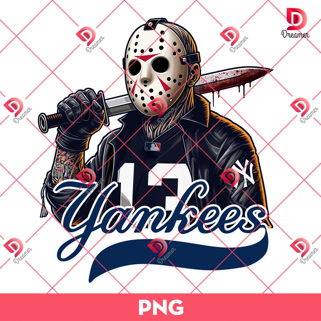 Jason Voorhees Yankees PNG, Horror Character MLB Baseball PNG 2 Jason Voorhees Yankees PNG, Horror Character MLB Baseball PNG