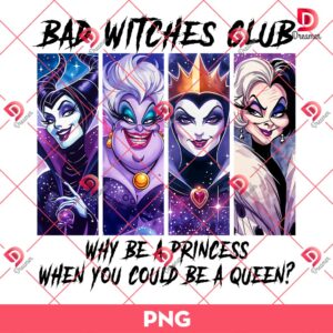 Bad Witches Club PNG, Villains Wicked Halloween PNG