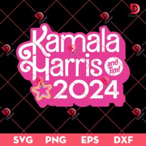 Kamala Harris And Tim 2024 SVG PNG, Harris 2024 SVG PNG, Election SVG PNG