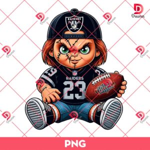 Las Vegas Raiders NFL Chucky Player PNG, Horror Character Football PNG