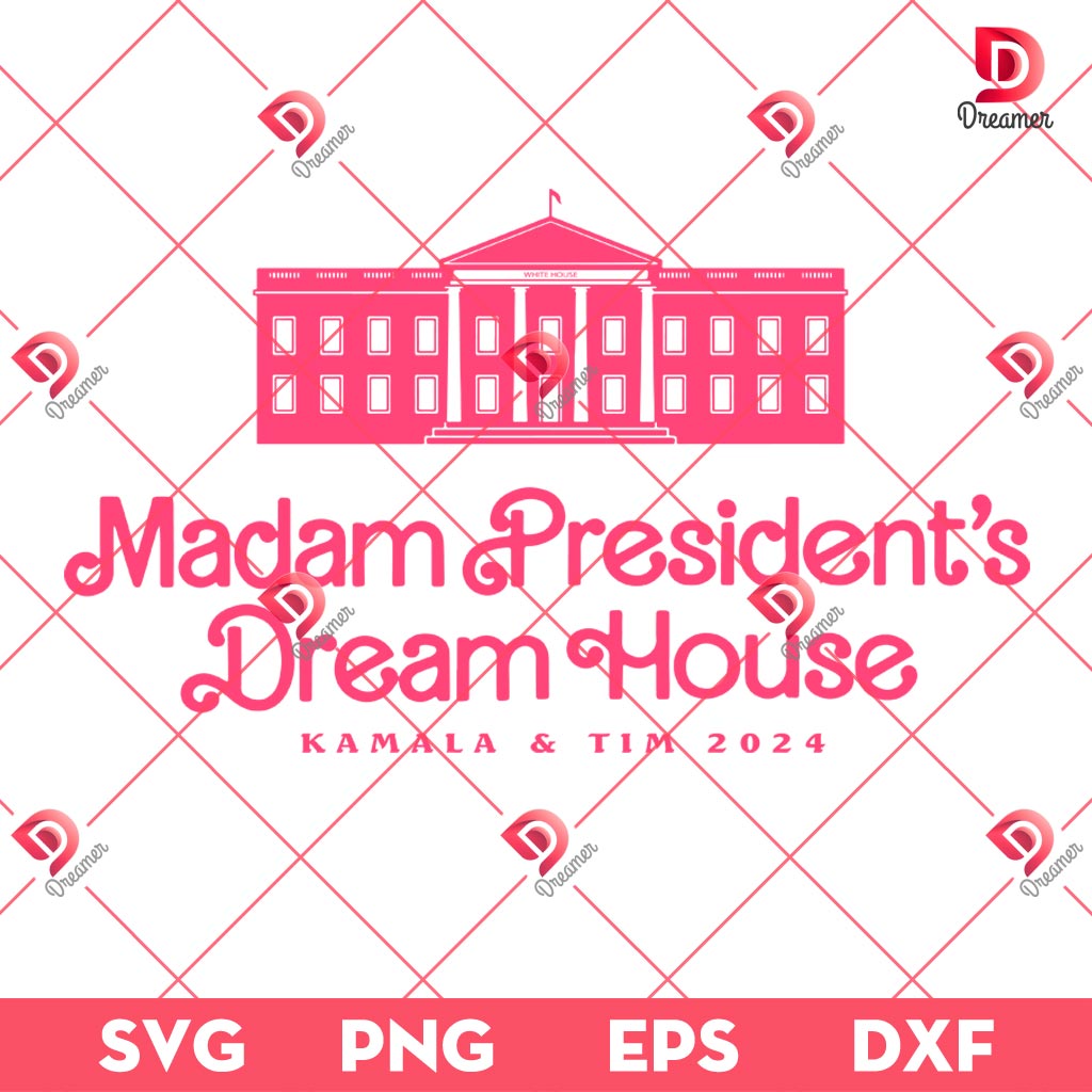 Madam President Dream House SVG PNG, Kamala And Tim 2024 SVG PNG 1 Madam President Dream House SVG PNG, Kamala And Tim 2024 SVG PNG