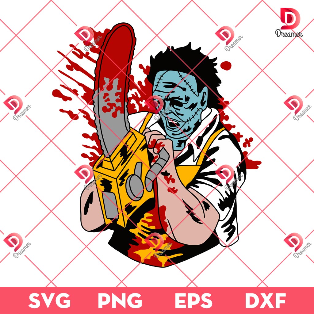 Leatherface Holding A Chainsaw SVG PNG, Horror Characters Halloween SVG PNG 1 Leatherface Holding A Chainsaw SVG PNG, Horror Characters Halloween SVG PNG