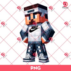 Minecraft Character Wearing Nike Outfits PNG, Minecraft Nike PNG